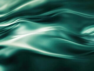 Obraz premium ethereal flowing abstract background with deep emerald and jade gradients, featuring organic ripples and subtle metallic highlights