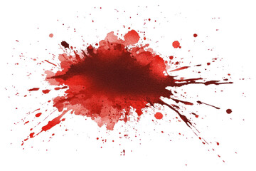 PNG Photo of realistic bloood stain splash red expression.