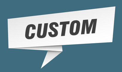 custom banner. custom speech bubble, label, sticker, sign template