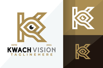 Letter K Eye Logo Icon Vector Design Illustration