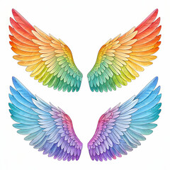 Obraz premium color wing transparent set