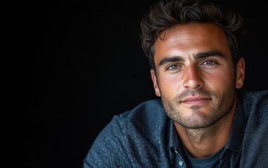 A man with a color shirt