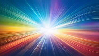 Fototapeta premium light air of secrecy non secular energy rays emit white mild on rainbow gentle color gradations blurred heritage