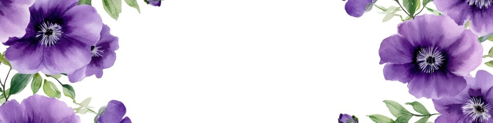 Obraz premium A bouquet of purple flowers against a clean white background