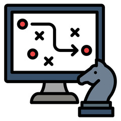 Digital Strategy Icon Element For Design