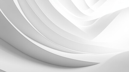 Fototapeta premium White Abstract Geometric Waves Minimalist Curves and Smooth Shapes in a Modern Design