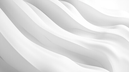 Obraz premium White Smooth Curved Waves Abstract Background Subtle Texture Minimalistic Modern 3D Rendering