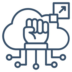Cloud Empowerment Icon Element For Design