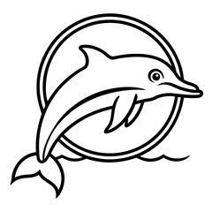 Fototapeta premium dolphin isolated on white