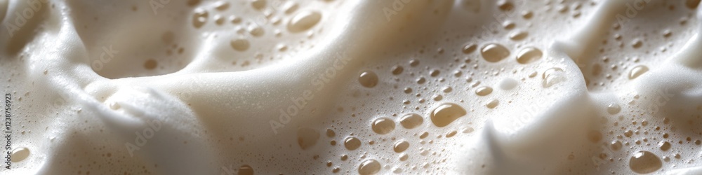 Poster a close-up shot of a white liquid on a surface, suitable for use in science or medical contexts