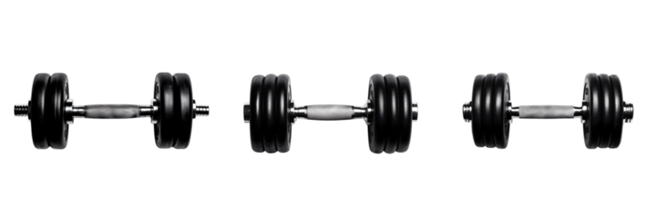 Weightlifting action gym fitness equipment indoor on transparent background