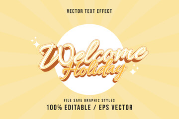 Premium Welcome text effects can be edited again, suitable poster, template.