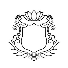 Heraldry Crest illustration template