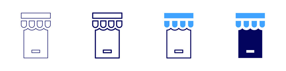 Online flash sales icon in 4 different styles. Thin Line, Line, Bold, and Bold Line. Duotone style. Editable stroke