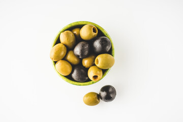 Green and Black Olives Healthy Snack A Healthy, Tasty Appetizer