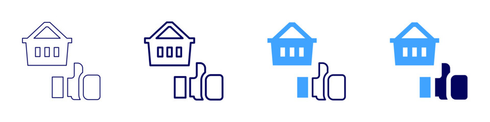 Online shopping exchange icon in 4 different styles. Thin Line, Line, Bold, and Bold Line. Duotone style. Editable stroke