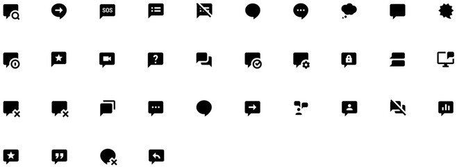 Set of Message Bubbles icons