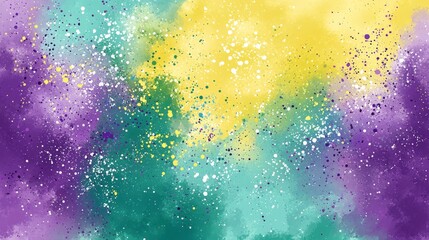 Fototapeta premium Expressive Digital Artwork Celebrating Mardi Gras
