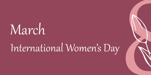 Celebration of International Women Day in March Featuring Floral Graphics