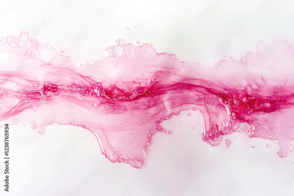 Aufkleber a close-up view of a pink substance on a white surface, ideal for use in science or medical illustra