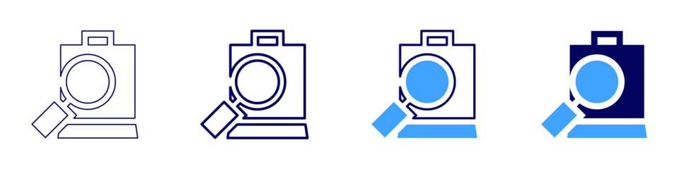 Quick checkout icon in 4 different styles. Thin Line, Line, Bold, and Bold Line. Duotone style. Editable stroke
