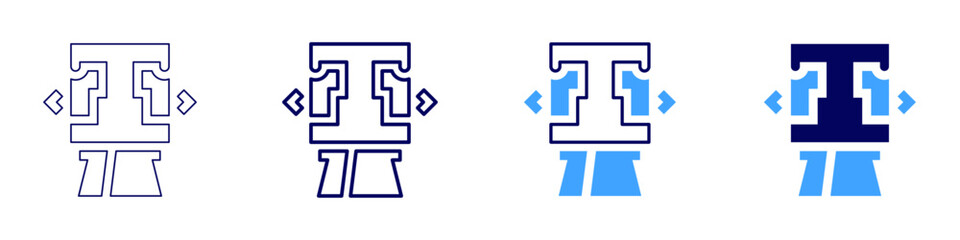 Fototapeta premium Reliable online shopping icon in 4 different styles. Thin Line, Line, Bold, and Bold Line. Duotone style. Editable stroke