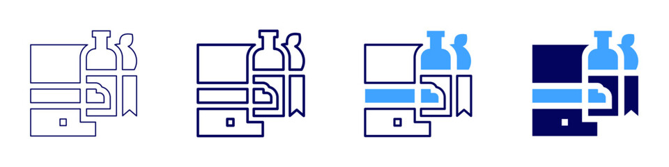 Shop deals icon in 4 different styles. Thin Line, Line, Bold, and Bold Line. Duotone style. Editable stroke