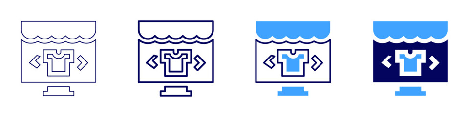 Fototapeta premium Shopping rewards icon in 4 different styles. Thin Line, Line, Bold, and Bold Line. Duotone style. Editable stroke