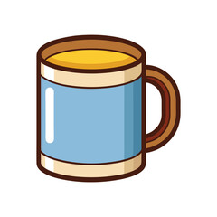 A vector illustration of colorful Mug on white background 