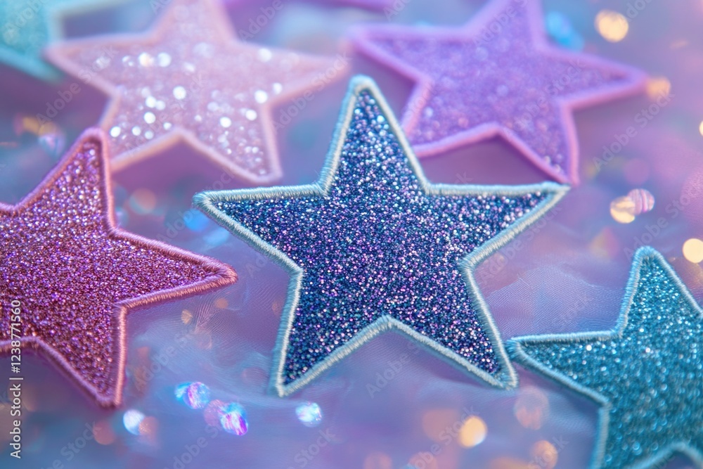 Poster a close-up view of a cluster of glittering stars
