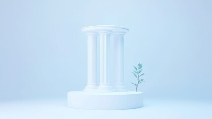 Judicial Review in Play, exploring the courts' critical function in assessing legislation and government actions, with a minimalist backdrop and open composition.