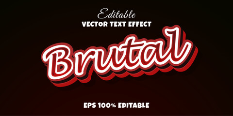 Brutal horror text effect editable scary and red text style