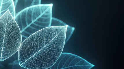 Glowing leaf patterns create mesmerizing carbon neutral design