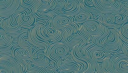Obraz premium Abstract Teal Swirl Pattern Background Design