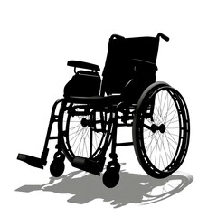 Shillouette von einem Rollstuhl