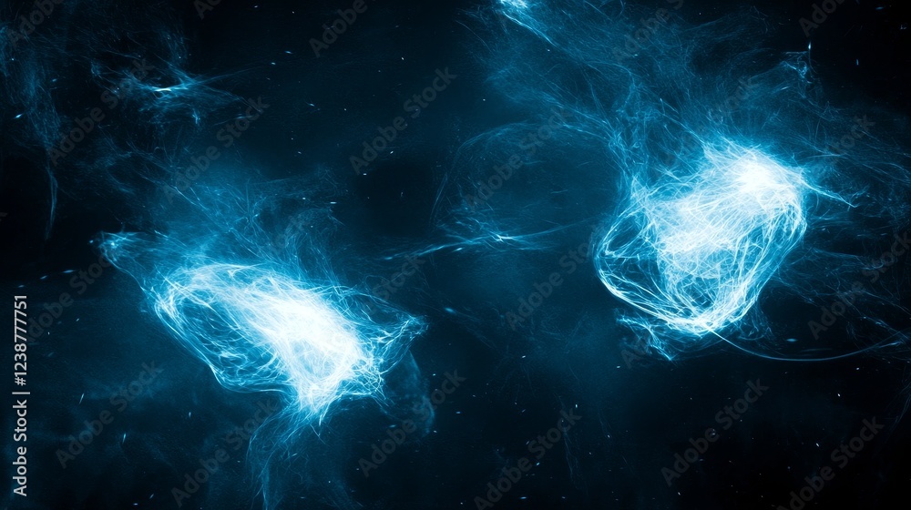 Poster surreal abstract data patterns transforming into sci-fi imagery