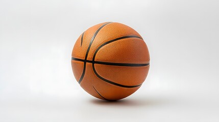 17. A soft orange basketball with deep textured grooves, centered on a white backdrop