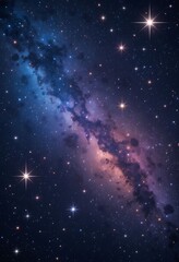 Obraz premium Celestial Night Sky Displaying Stars and Nebulae