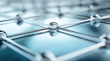 Abstract digital network of glowing nodes and connections, symbolizing global connectivity and data exchange. Perfect for technology, internet, communication, and cybersecurity themes.