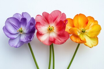 Fototapeta premium A cluster of vibrant flowers sit together in harmony