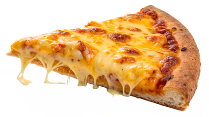 Delicious baked pizza with cheese, isolated on white