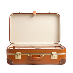 Old suitcase isolated on a white or transparent background