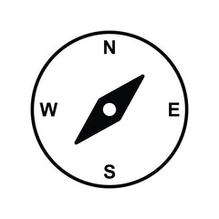 compass map location icon vector