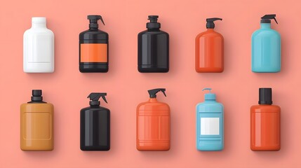 Diverse collection of specialized lubricant containers showcasing industrial and automotive products