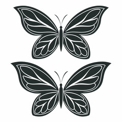 Fototapeta premium Butterfly vector silhouette