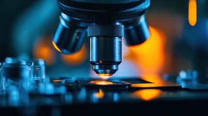 Fototapeta premium Microscope lab research science sample analysis