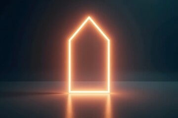 A portal opening in mid-air, shaped like a giant glowing arrow.