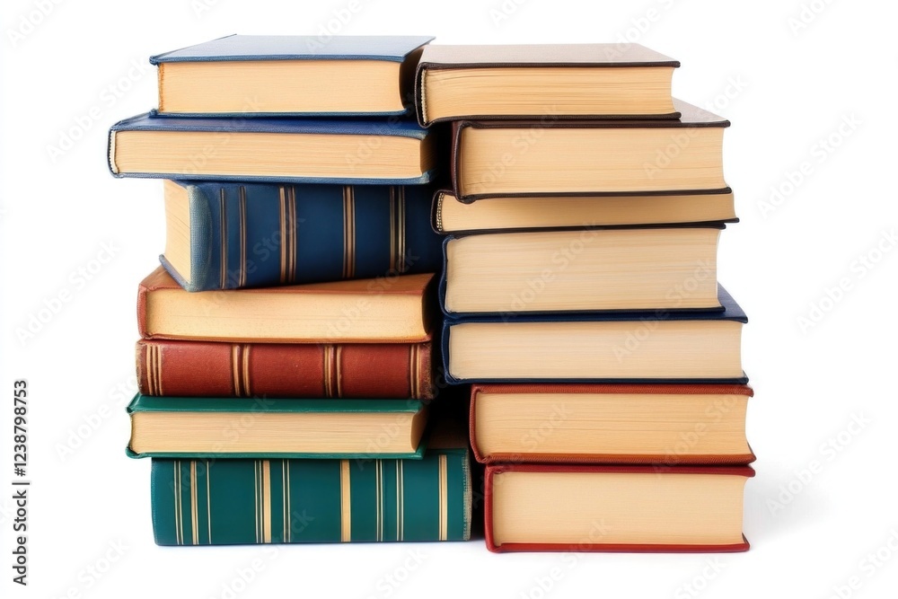 Poster A stack of books stacked vertically
