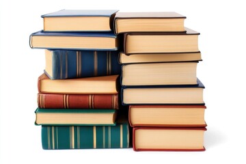 A stack of books stacked vertically