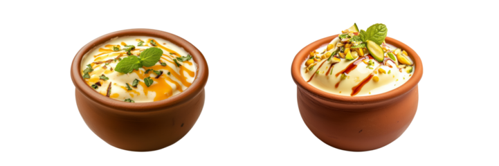 Gorgeous indian desserts on a clear background in food photography